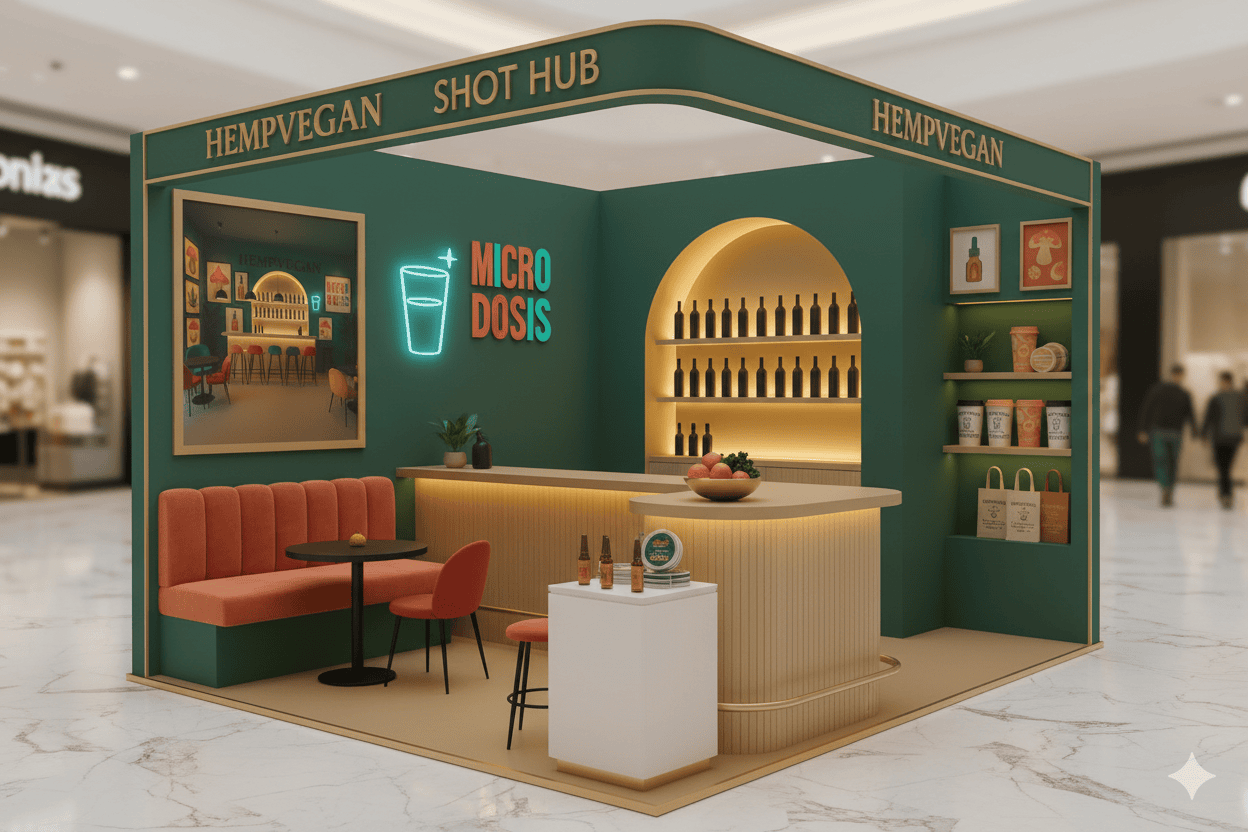 Hemp Vegan Shopping Mall Kiosk